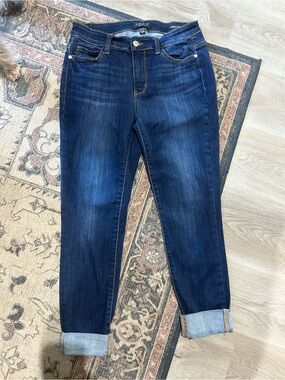 Judy Blue Dark Indigo Cuffed Ankle Jeans